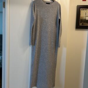 Hatch Gray Ribbed Long Sleeve Knit Dress